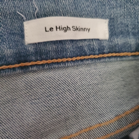 Frame Denim Le High Skinny Jeans Raw Hem Distress - Picture 7 of 10